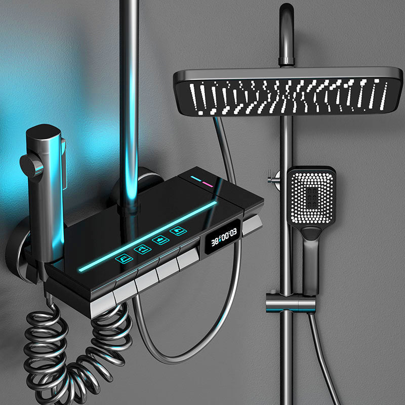 Set de Duș SmartLux Black - Cu Afișaj Digital și Funcție Termostatică, BSL5