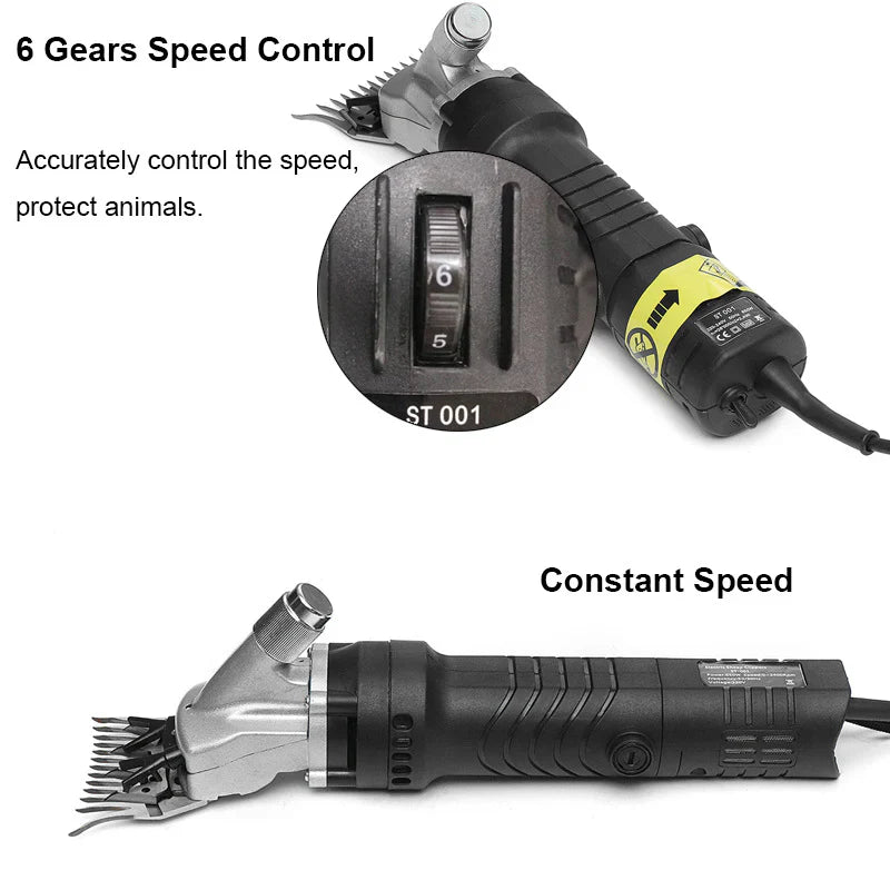 Aparat profesional pentru tuns oi, 900W, 6 viteze, lamă 13 dinți