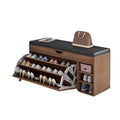 Dulap pentru pantofi tip bancheta, maro, 100 x 34 x 50 cm