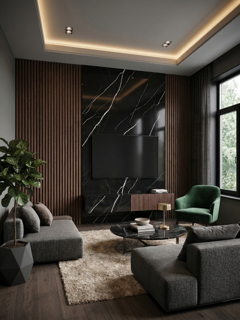 Panou PVC decorativ marmura Negru,ALB