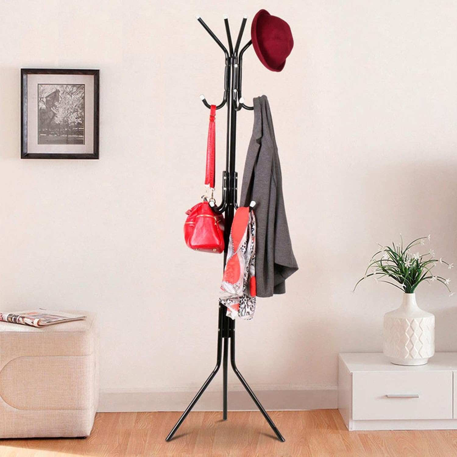 Cuier tip pom, cu multiple agatatori, 172 cm x 42 cm