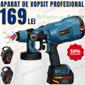 Aparat Profesional De Vopsit Și Zugrăvit LEIHMANN, Electric, Cu Rezervor De Vopsea, 800 ml si 2 Acumulatori, 36V, Portabil