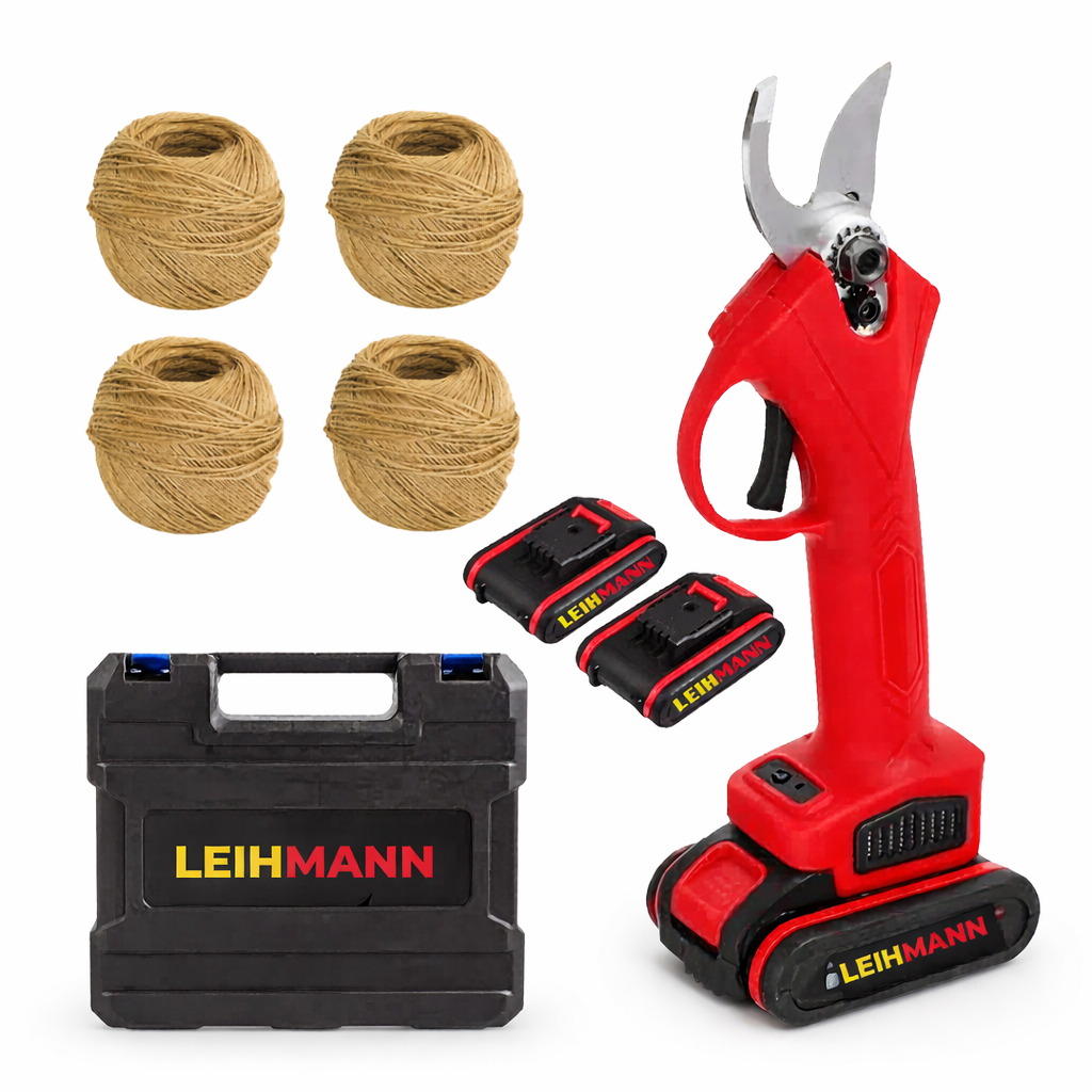 Foarfeca electrica pentru vita de vie si crengi , cu 2 Acumulatori 36V + Set 4 ghem de sfoara 100 gr