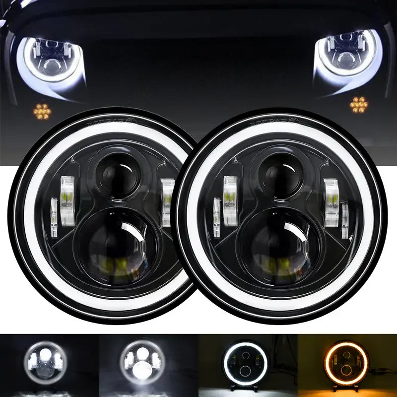 Far Motocicleta 75W 7 inch IP67 H4 LED