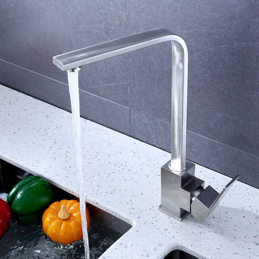 Baterie Chiuvetă Bucătărie Chrome, 34 cm, Apă Caldă și Rece,VST72
