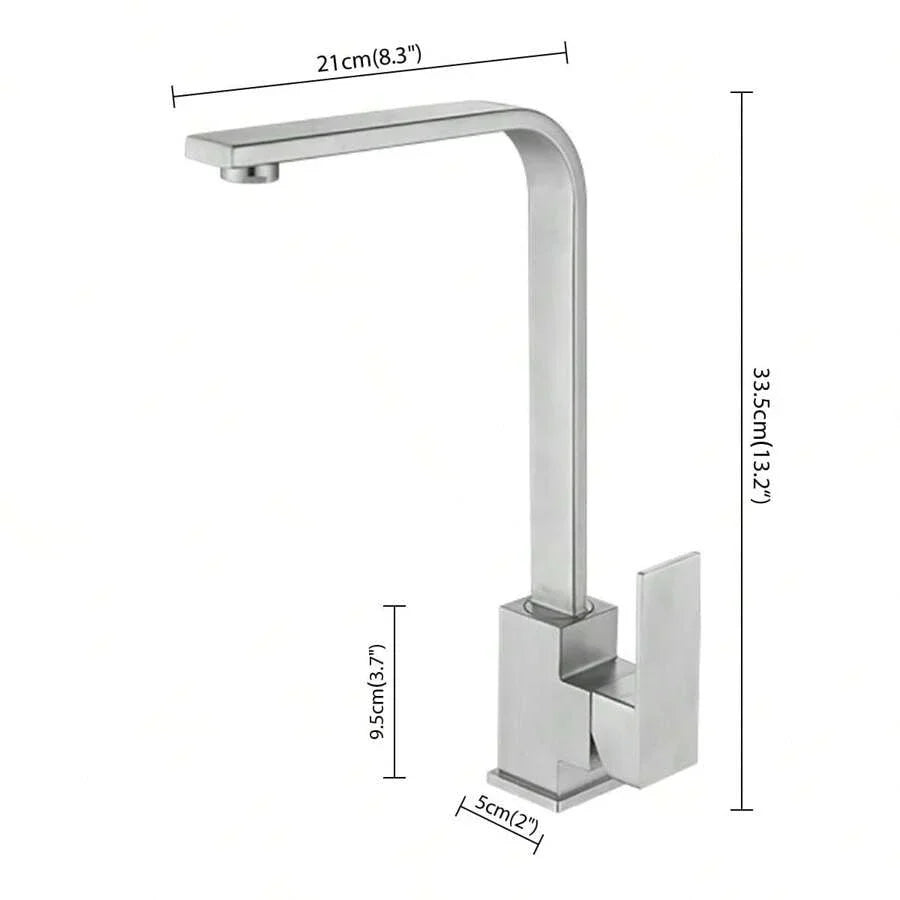 Baterie Chiuvetă Bucătărie Chrome, 34 cm, Apă Caldă și Rece,VST72