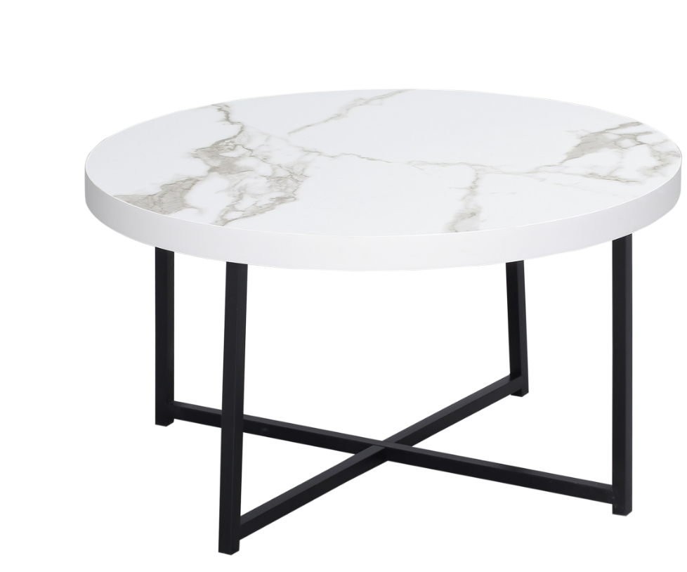 Masa de cafea rotundă, din MDF si metal 40x50