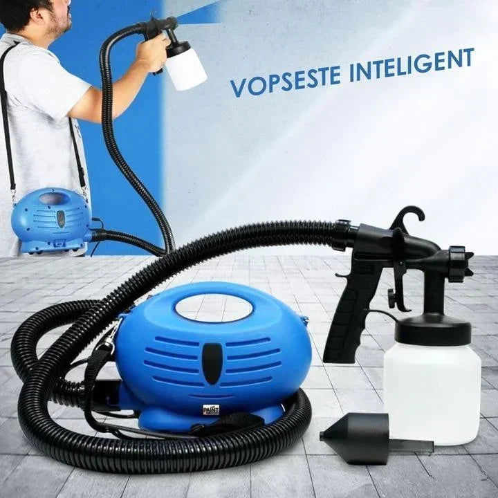 Aparat Electric de Vopsit 650W cu Rezervor 800 ml, Pistol Pulverizator pentru Pereți, Mobilier și Garduri