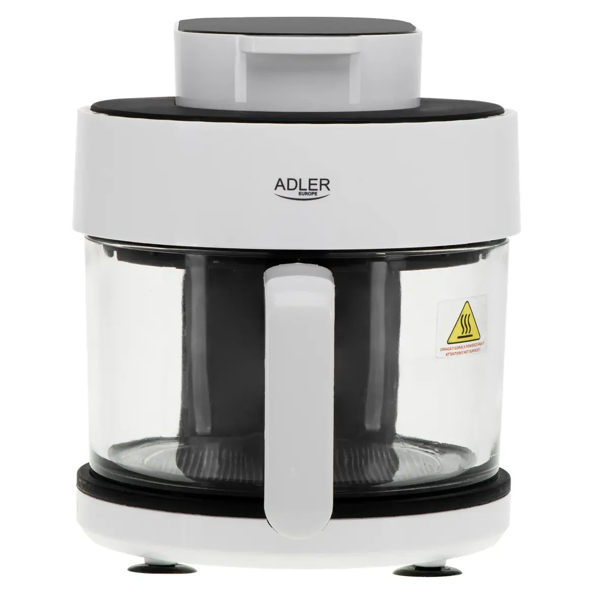 Friteuză cu Aer Cald 3L cu Bol din Sticlă – Adler AD 6316, 1400W, 8 Programe, Touch Screen