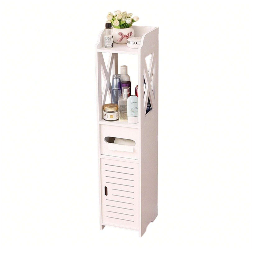 dulap vertical pentru baie 80X20X18 cm, Alb