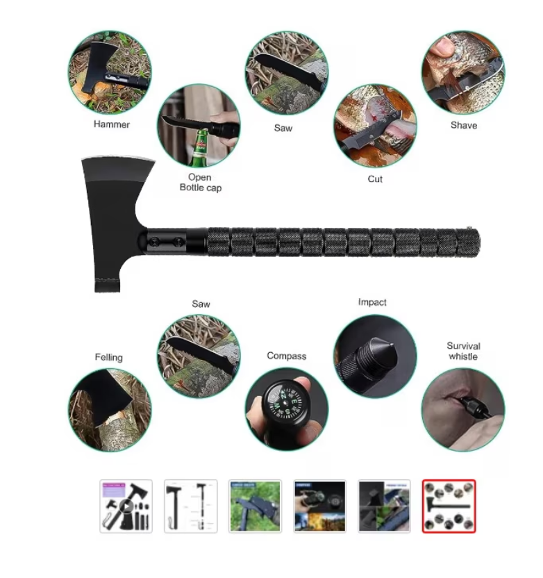 Topor Multifunctional Metalic cu 8 Piese