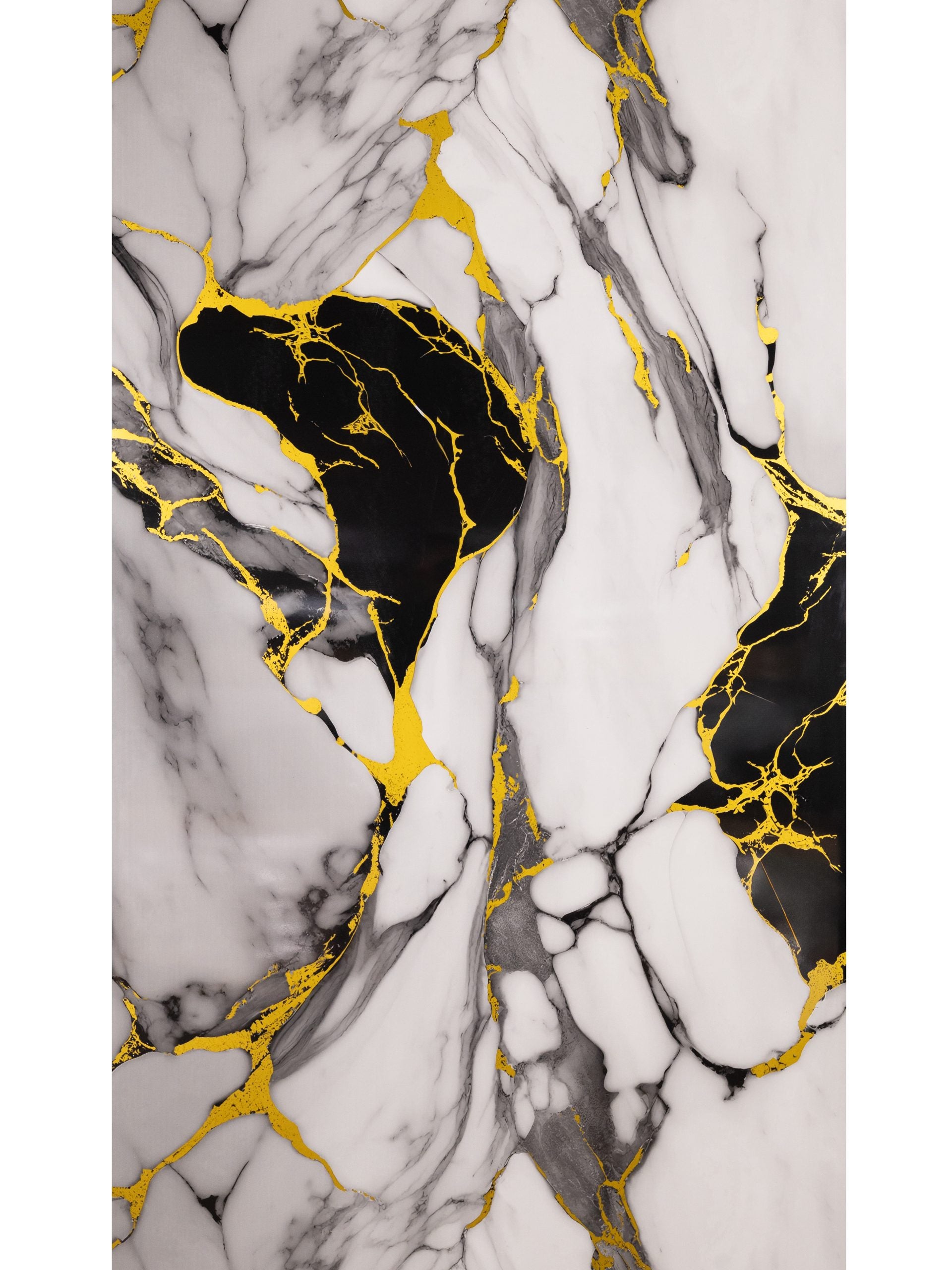 Panou PVC decorativ marmura Auriu,Negru,Alb
