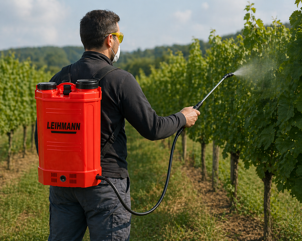 Pompa de Stropit Electrica LEIHMANN  cu acumulator, rezervor de  16L , pulverizator profesional