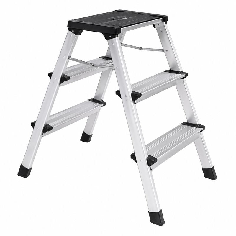 Scara pliabila cu 3 trepte din aluminiu, greutate maxima 150kg