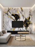 Panou PVC decorativ marmura Auriu,Negru,Alb