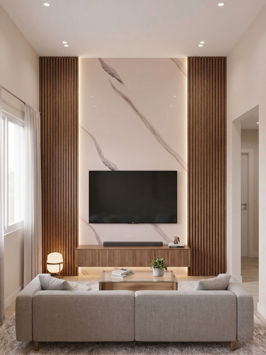 Panou PVC decorativ marmura alb-gri