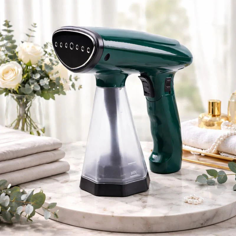 Aparat de Călcat cu Abur Vertical RAF R-1277, 1600W, Steamer pentru Haine, Compact și Portabil, Verde