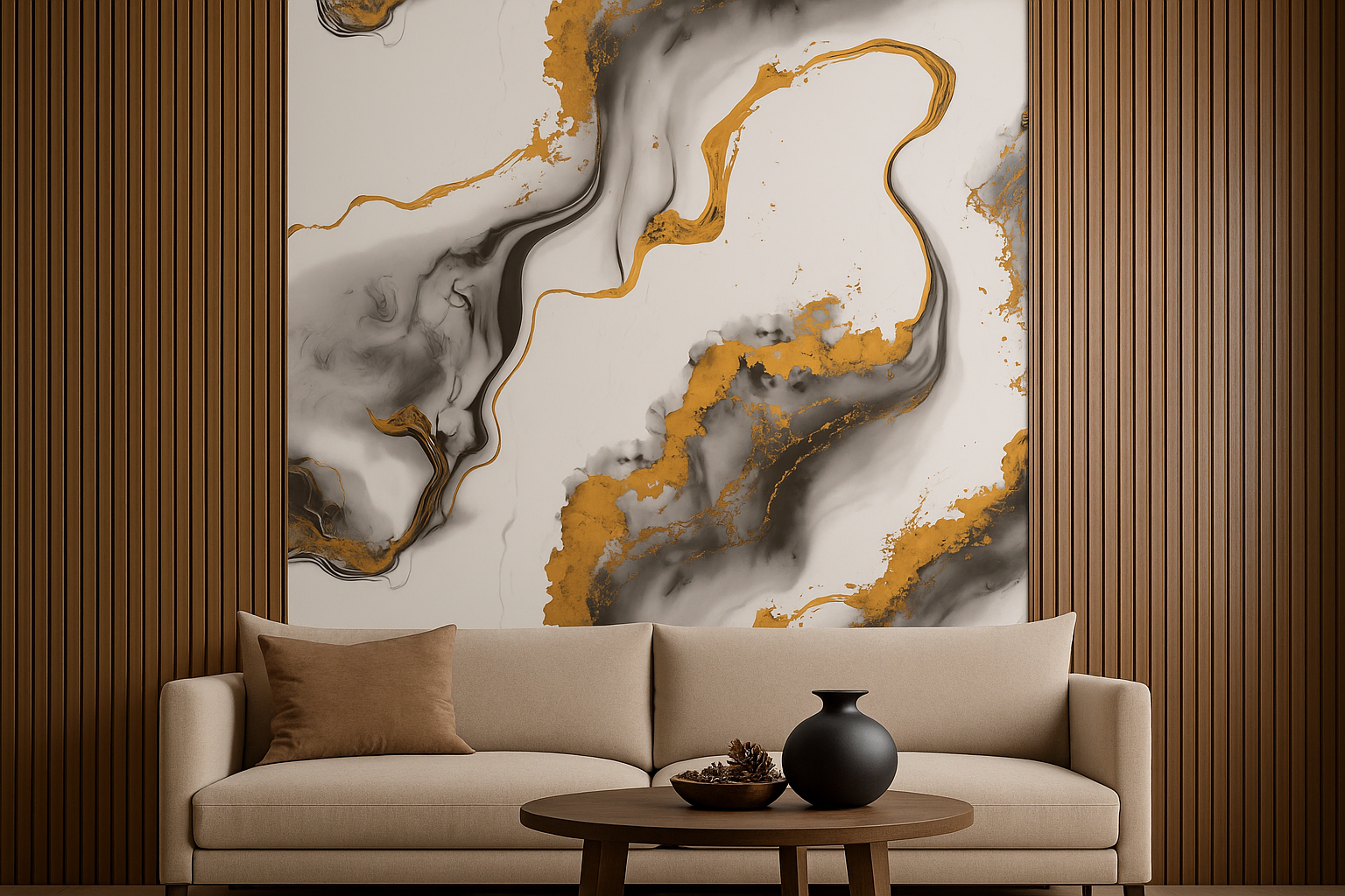 Panou PVC decorativ marmura Coffe