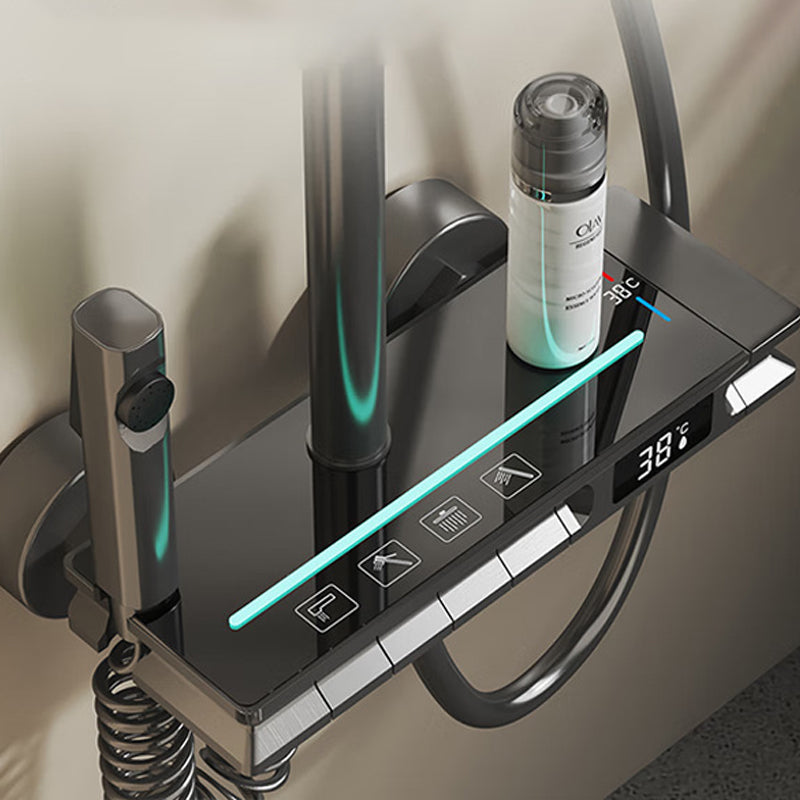 Set de Duș SmartLux Black - Cu Afișaj Digital și Funcție Termostatică, BSL5