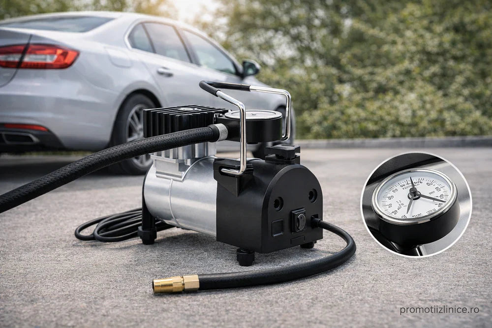 Compresor Auto Portabil 12V / 7 Bar – Rapid și Eficient pentru Toate Vehiculele