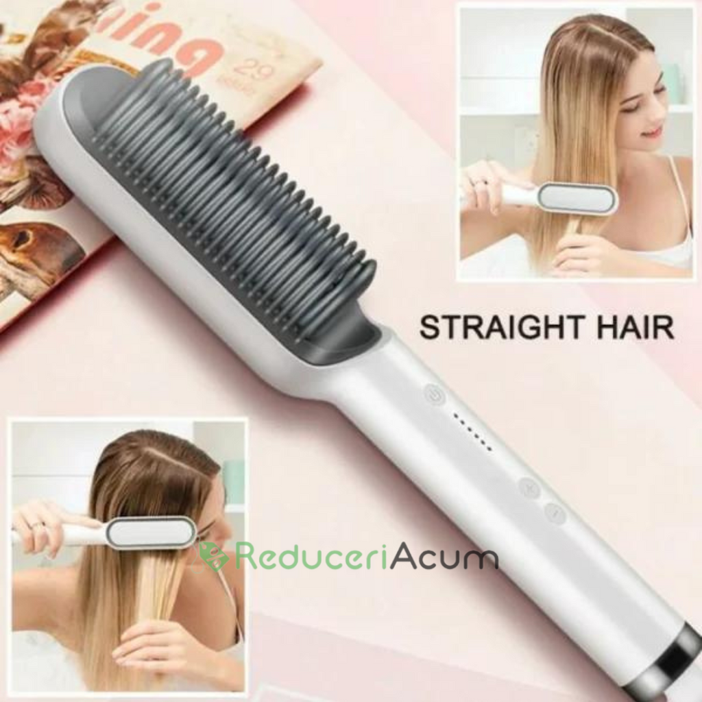 Perie Profesionala pentru indreptat parul 2 in 1