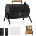 Mini Grătar Portabil pentru Exterior – Metal, 38 cm, Tava Cărbuni Detașabilă