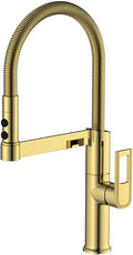 Baterie Bucătărie auriu 49 cm cu Duș Extractibil și Rotire 360° – Design Modern și Funcționalitate Superioară, vst58