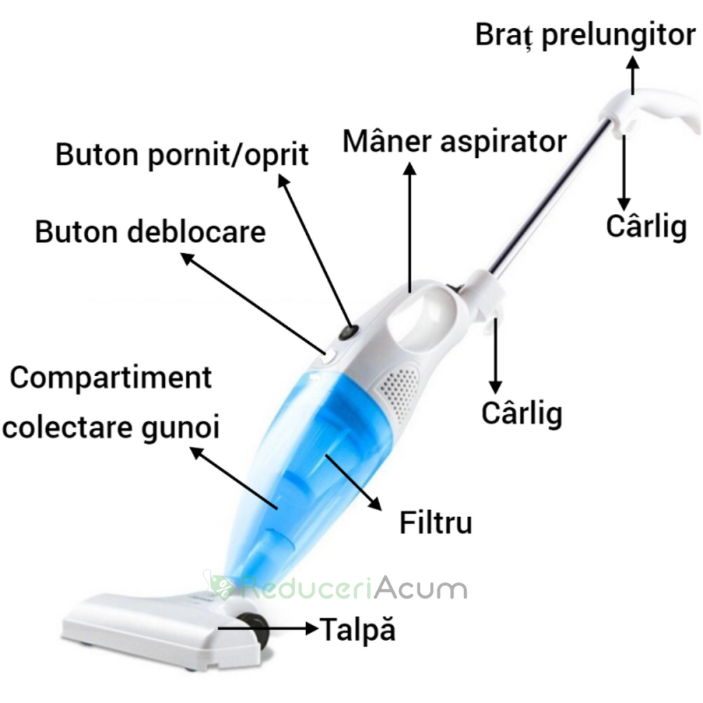 Aspirator Vertical 2 in 1 cu filtru fara sac