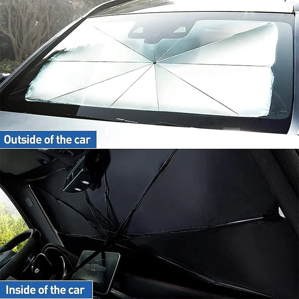 Umbrelă Pliabilă pentru Parbrizul Mașinii – Protecție UV și Interior Răcoros