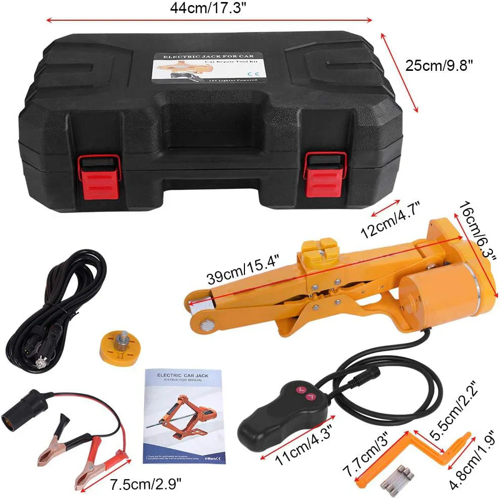 Cric Hidraulic Portabil 12V – Compact, Rapid și Sigur pentru Ridicare Auto
