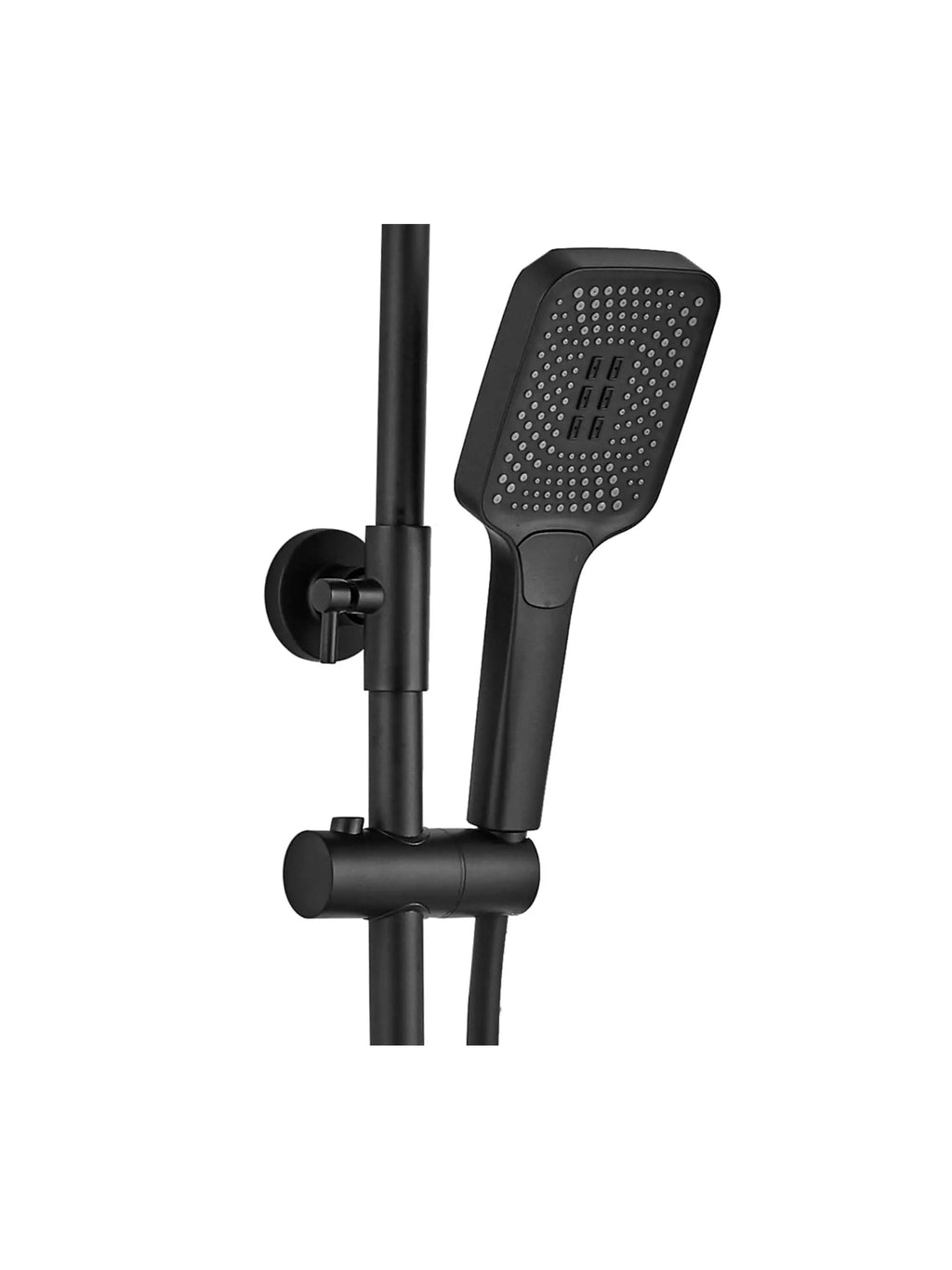 Coloana de duş Mat Black Elegance, Cu 4 functii de spalare, si scurgere tip cascada