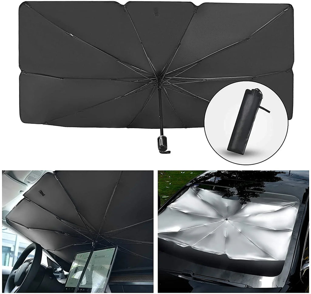 Umbrelă Pliabilă pentru Parbrizul Mașinii – Protecție UV și Interior Răcoros