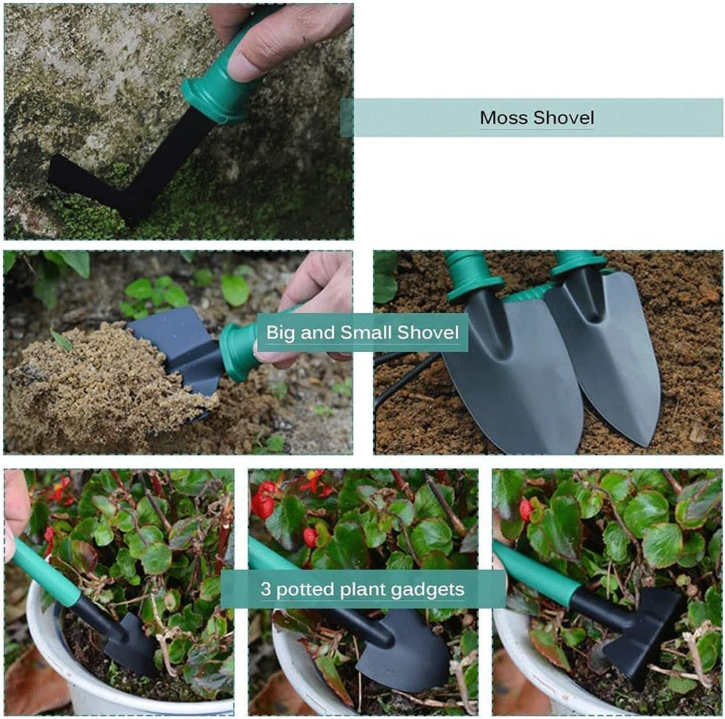 Set Complet Unelte pentru Grădinărit 10 Piese, Instrumente de Mână cu Husă, Ideal pentru Flori și Legume