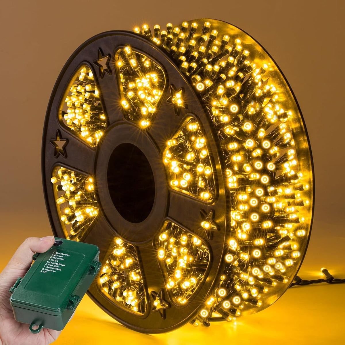 Instalatie tip Rola, 100Metri cu 500LED-uri forma diamant Rezitent la umezeala, Culoare multicolor