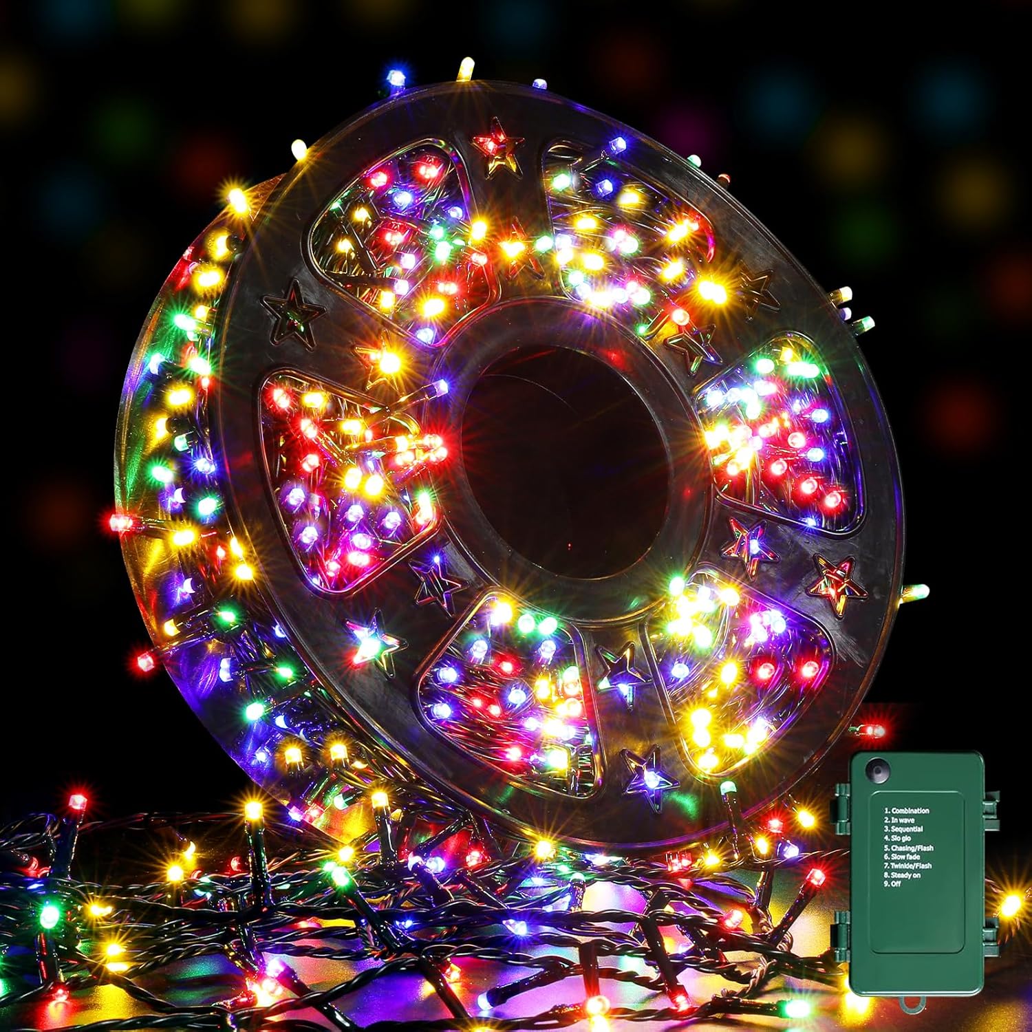Instalatie tip Rola, 100Metri cu 500LED-uri forma diamant Rezitent la umezeala, Culoare multicolor