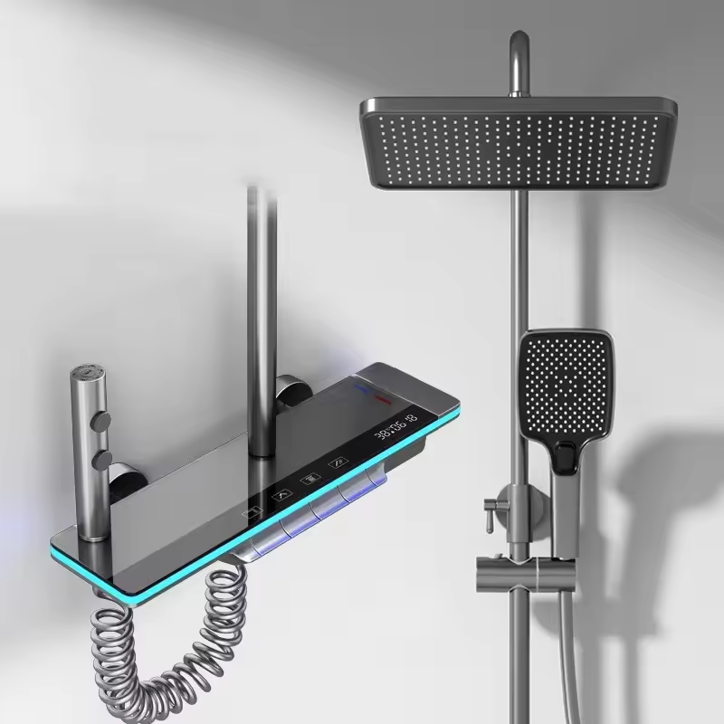 Coloană de Duș AquaVision – Afișaj LED, Termostat și Funcții Multiplu Personalizabile, BSL8