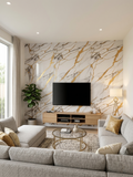 Panou PVC decorativ marmura Alb,Gri,Auriu