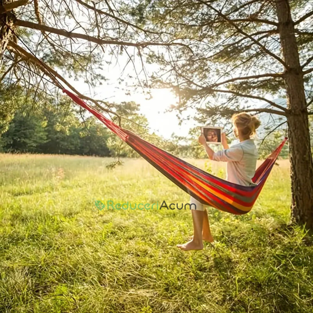 1 + 1 GRATUIT ! Hamac relaxant din bumbac asiatic