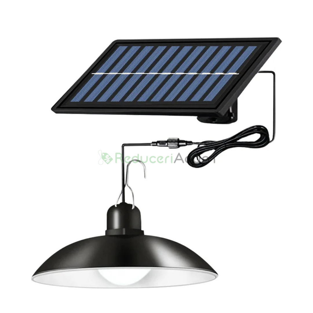 Panou Solar cu 1 Bec LED cu Aplica si Telecomanda