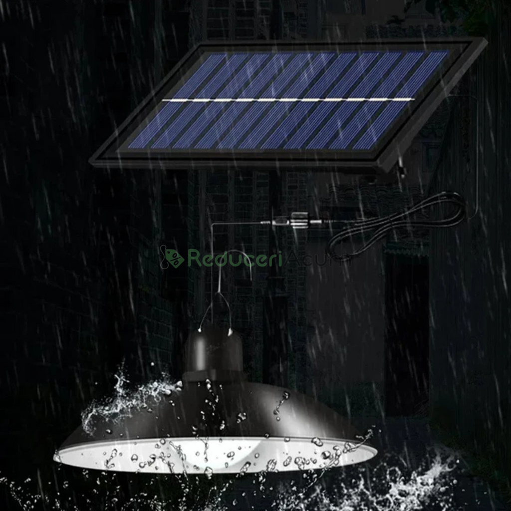 Panou Solar cu 1 Bec LED cu Aplica si Telecomanda