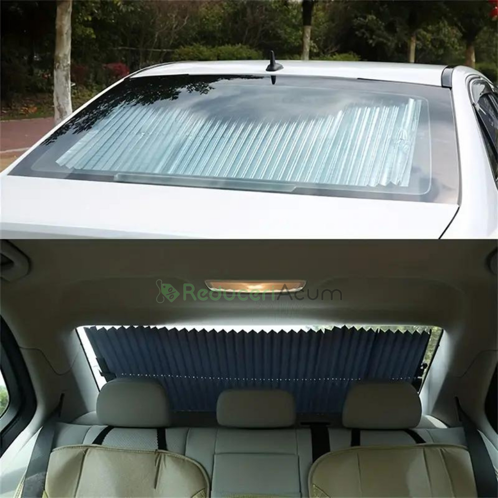 Parasolar Retractabil Parbriz Auto, cu Ventuze, Pliabil 150 x 70 cm Impotriva Razelor UV