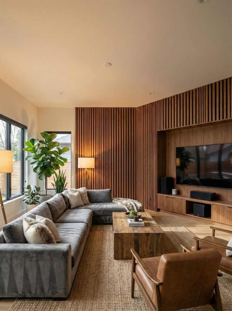 Riflaj perete interior Stejar
