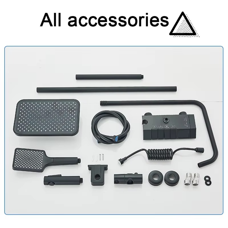 Set de Dus AquaElegance Afisaj Negru Mat – Digital si Functii Multiple, BSL10