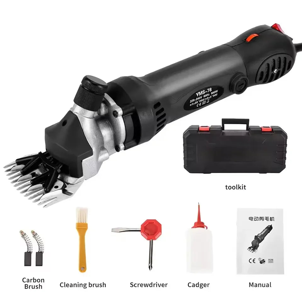 Aparat profesional pentru tuns oi, 900W, 6 viteze, lamă 13 dinți