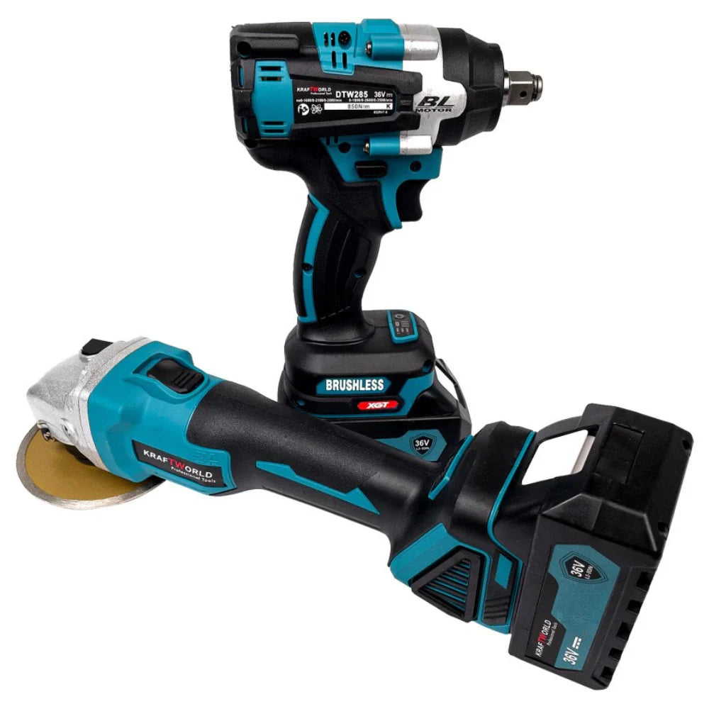 Set Flex + Bormasina cu impact, 2 acumulatori 36v 6ah