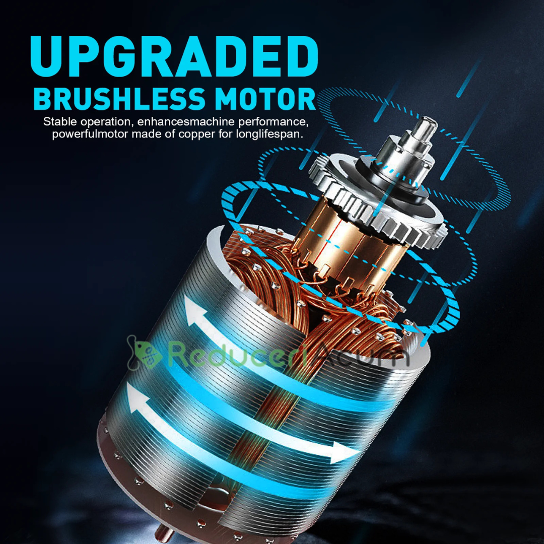 Fierăstrău de polisat și lustruit auto fără fir de 36V, mașină de polisat cu acțiune dublă, cu pad-uri pentru ceruire și 2 baterii de 3.0Ah, mașină de lustruit cu bază de 125mm.