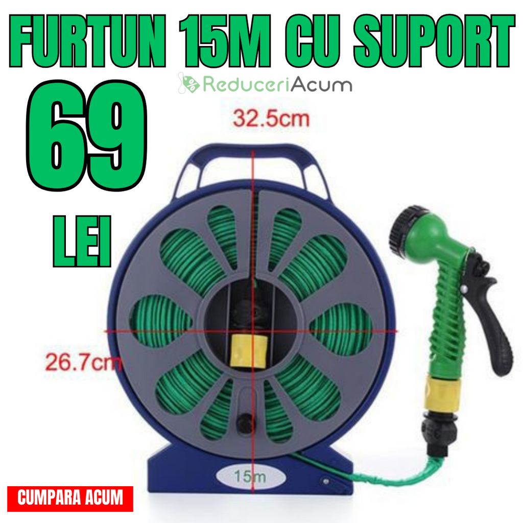 Furtun 15M cu suport
