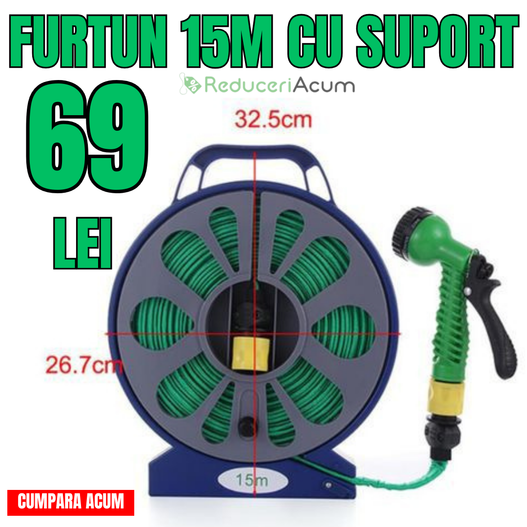 Furtun 15M cu suport
