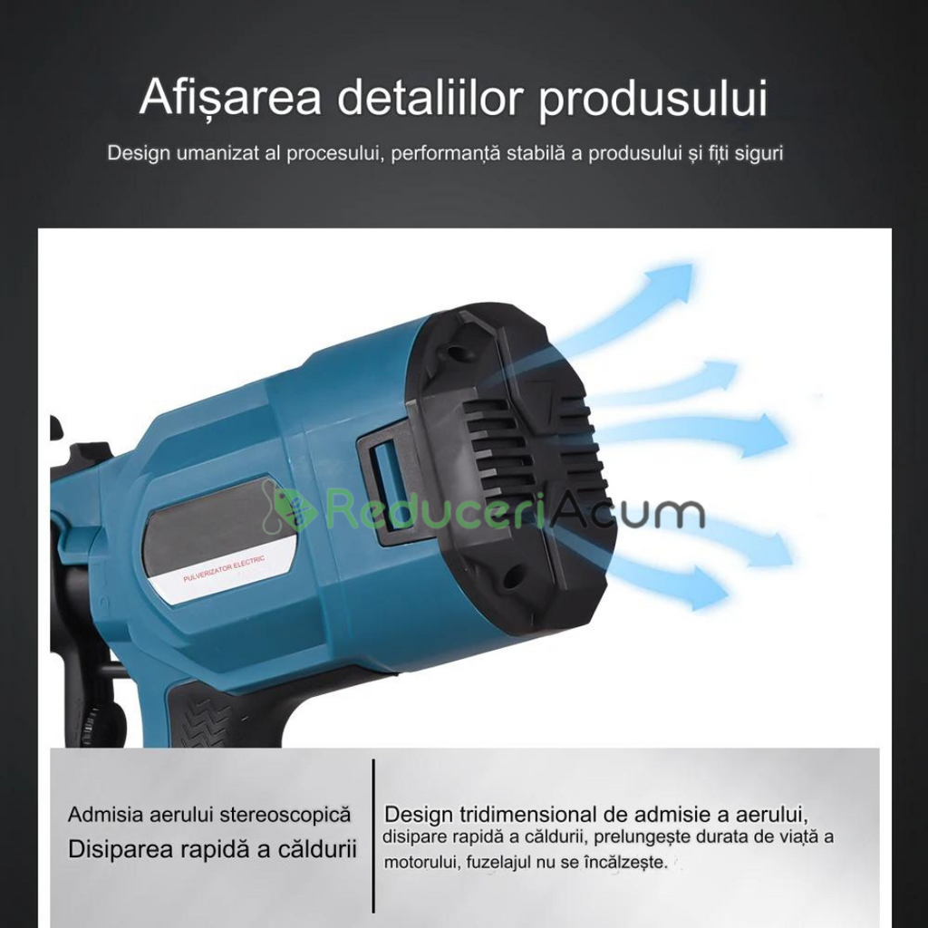 Aparat Profesional De Vopsit Și Zugrăvit LEIHMANN, Electric, Cu Rezervor De Vopsea, 800 ml si 2 Acumulatori, 36V, Portabil