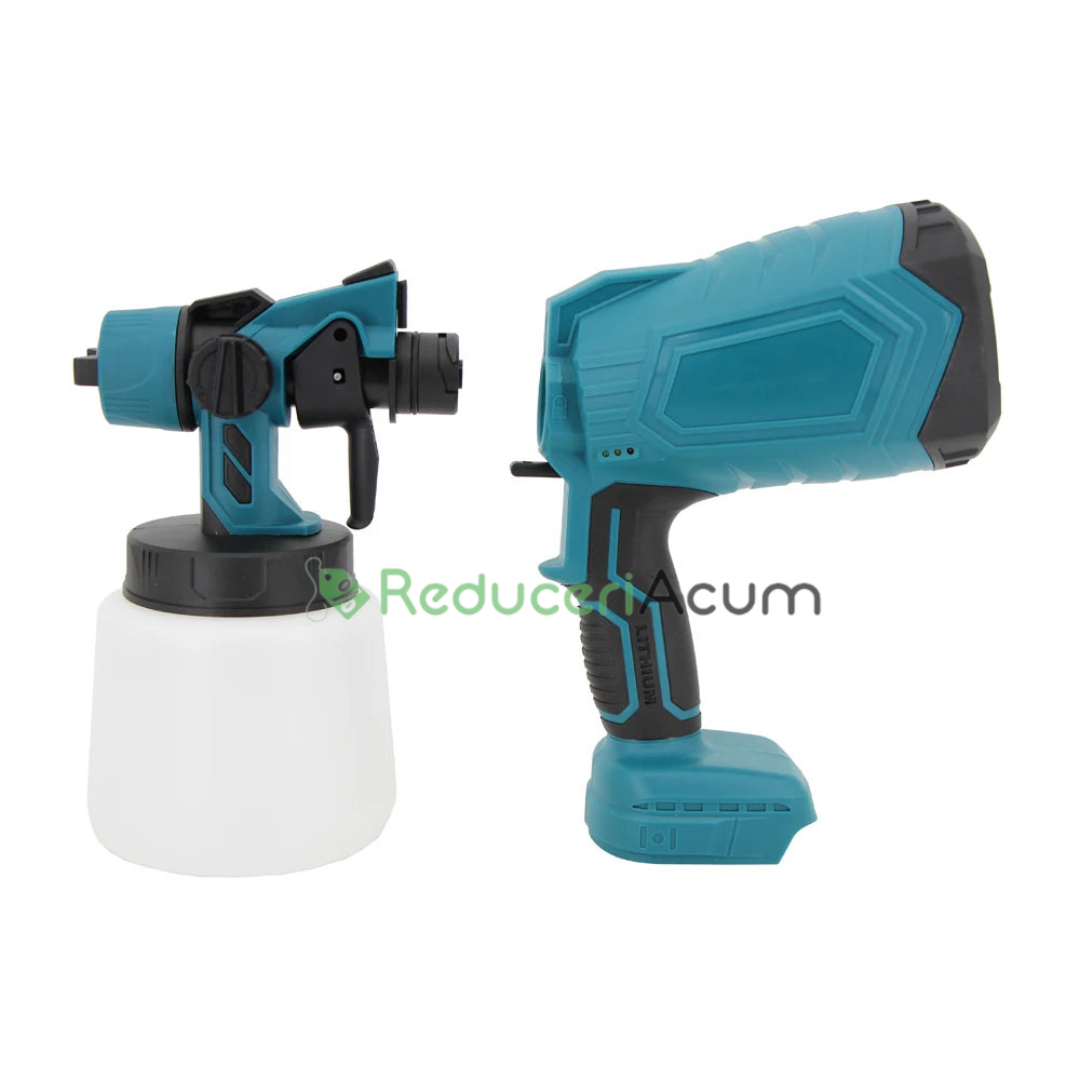 Aparat Profesional De Vopsit Și Zugrăvit LEIHMANN, Electric, Cu Rezervor De Vopsea, 800 ml si 2 Acumulatori, 36V, Portabil